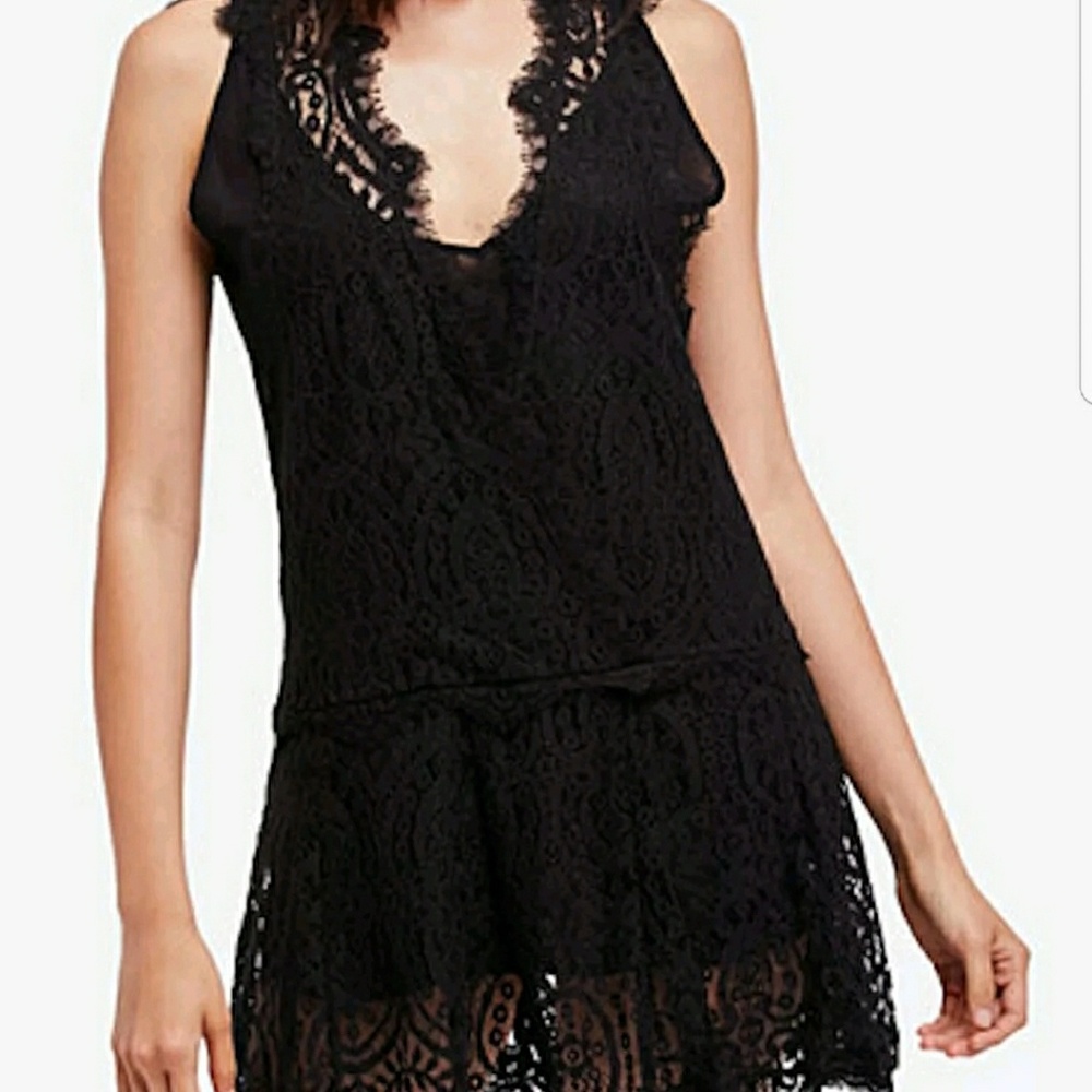 Free people Black Mini Dress Size M
